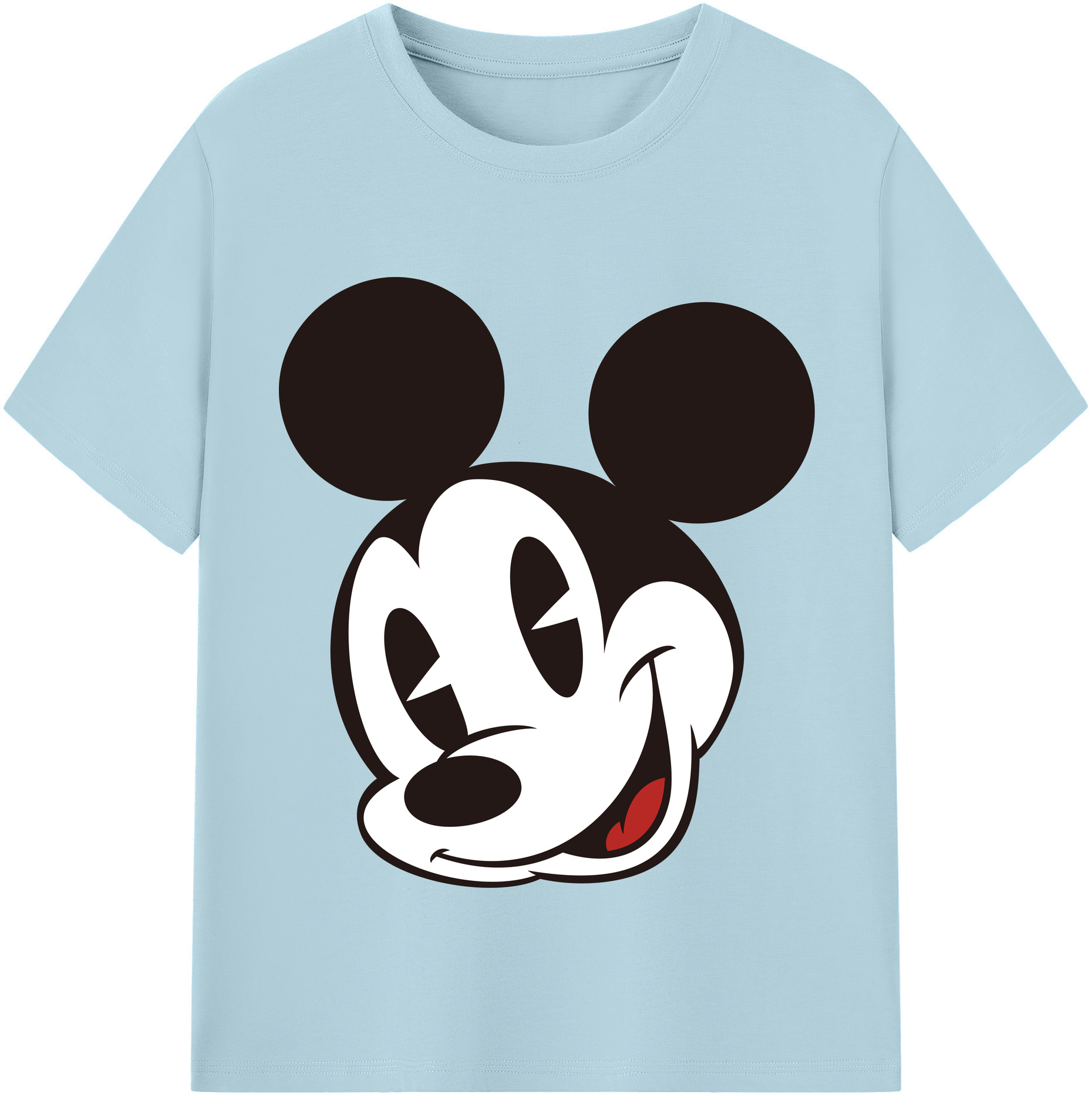 （画像用） ミッキーマウス Mickey Mouse 綿100％半袖Tシャツ（フロントプリント）